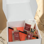 Aurawood Hediye Seti | Odunsu Sandal Aromalı | Premium Hediye Kutusu | K-ANDLE