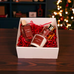 Aurawood hediye seti doğal soya mum oda kokusu ve kolonya