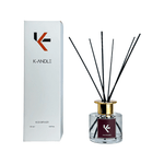 AuraWood çubuklu oda kokusu – 120ml amber şişede odunsu ve doğal aromasıyla huzurlu ve rafine bir atmosfer yaratır