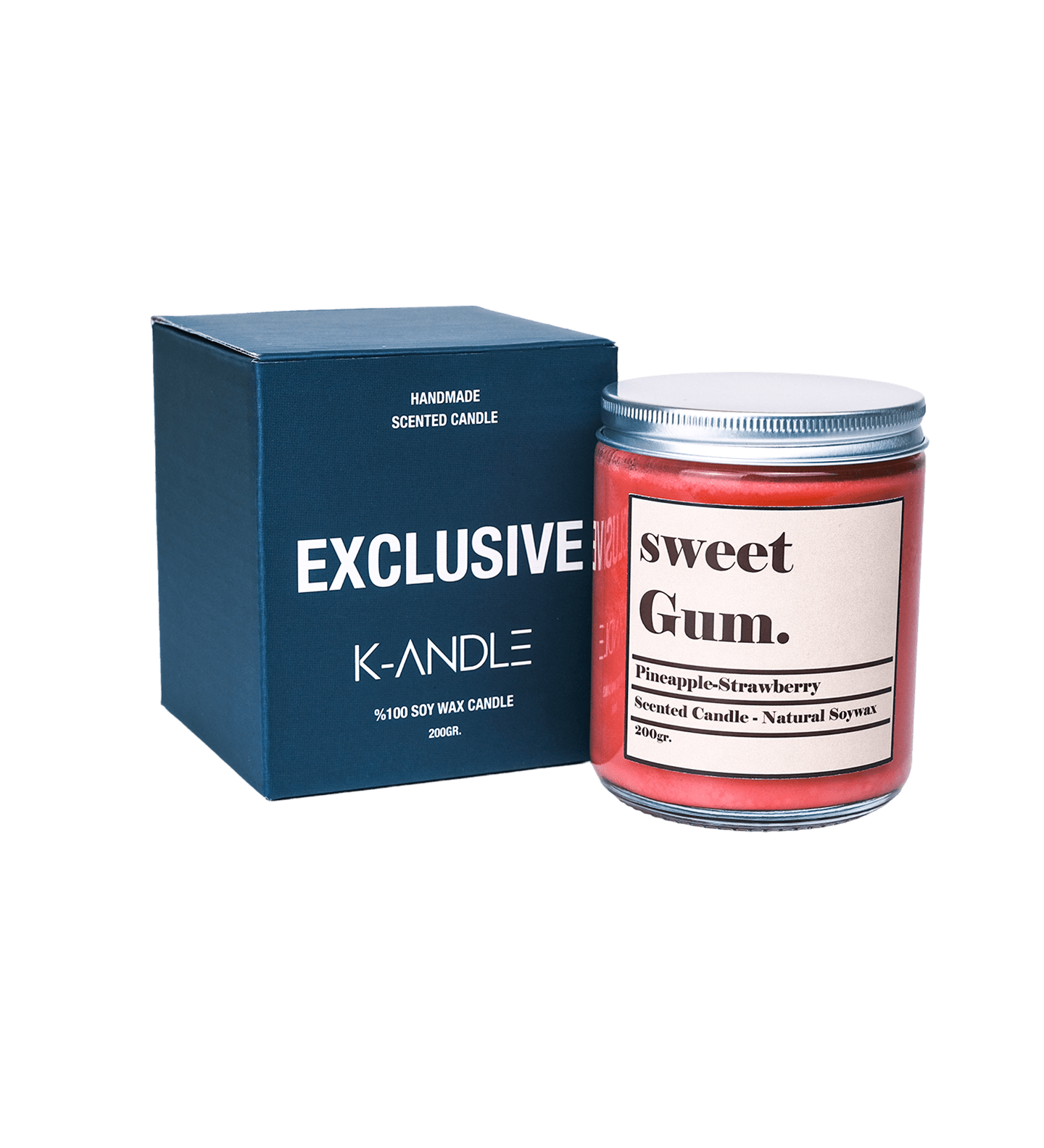 Sweet Gum Kokulu Cam Mum - K-ANDLE