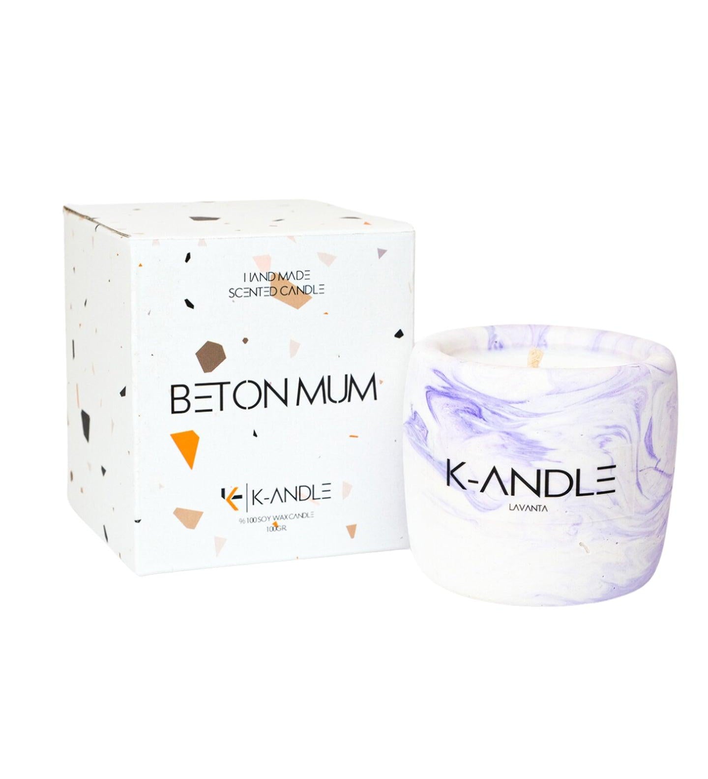 Lavanta Kokulu Beton Mum - K-ANDLE