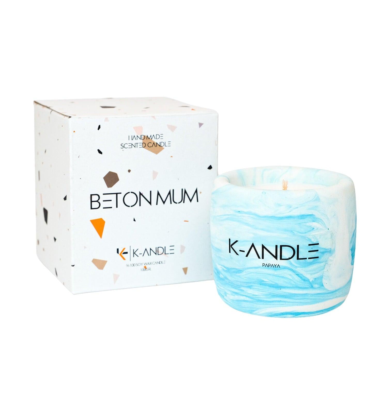 Papaya Kokulu Beton Mum - K-ANDLE