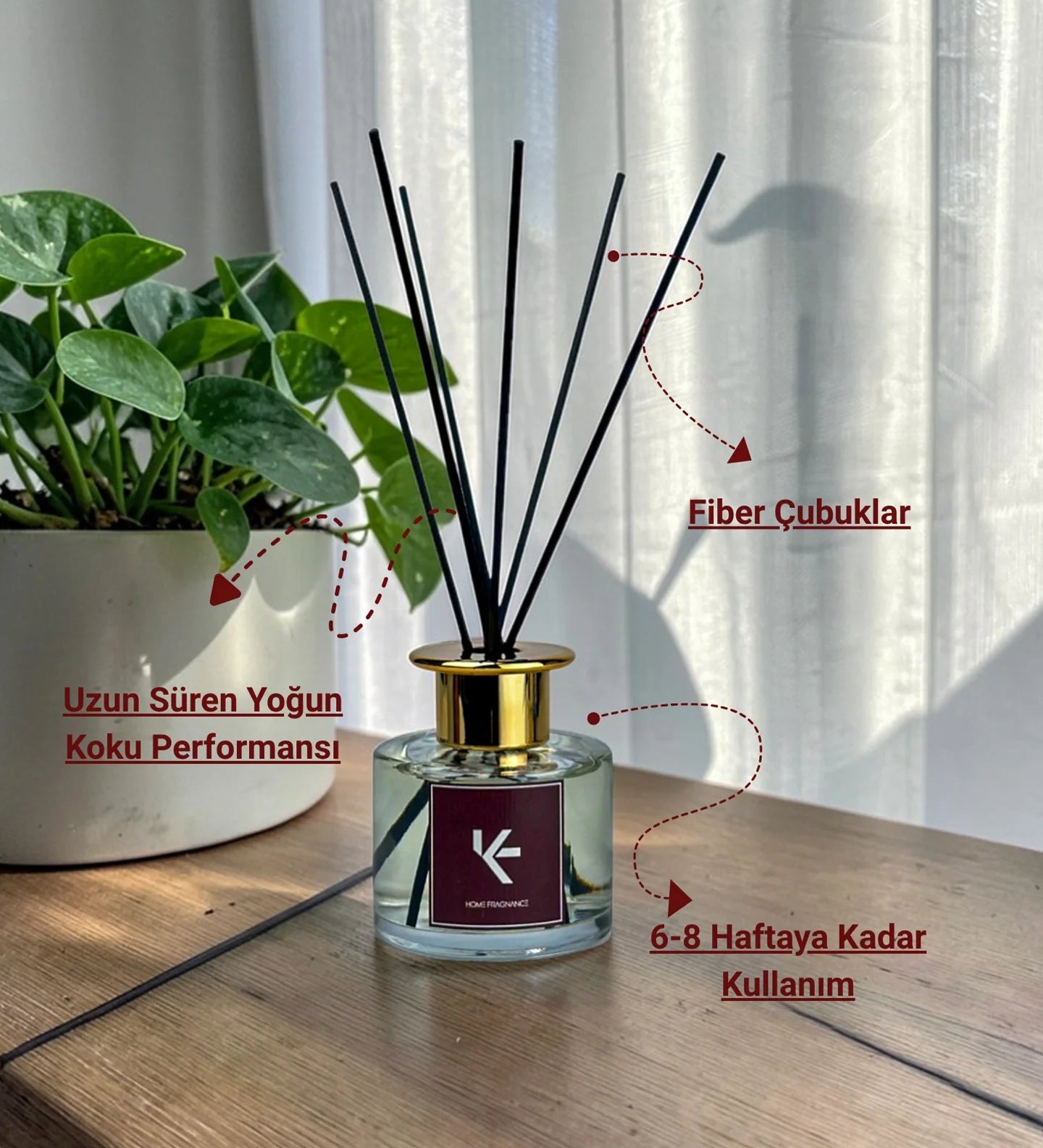 Soft Linen Çubuklu Oda Kokusu 100ml | Doğal Çubuklu Oda Kokusu | K-ANDLE